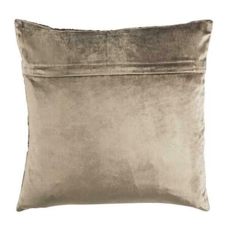 SAFAVIEH 20 x 20 in. Edmee Metallic Pillow, Brown PLS881C-2020